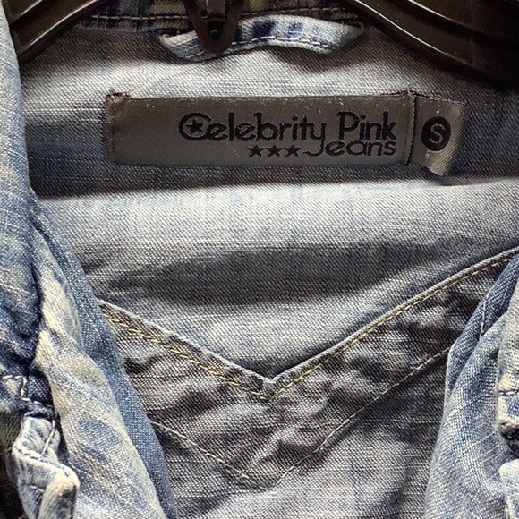 Celebrity Pink Size Small Light Blue Crop Jean Jacket. Preloved - Picture 6 of 8